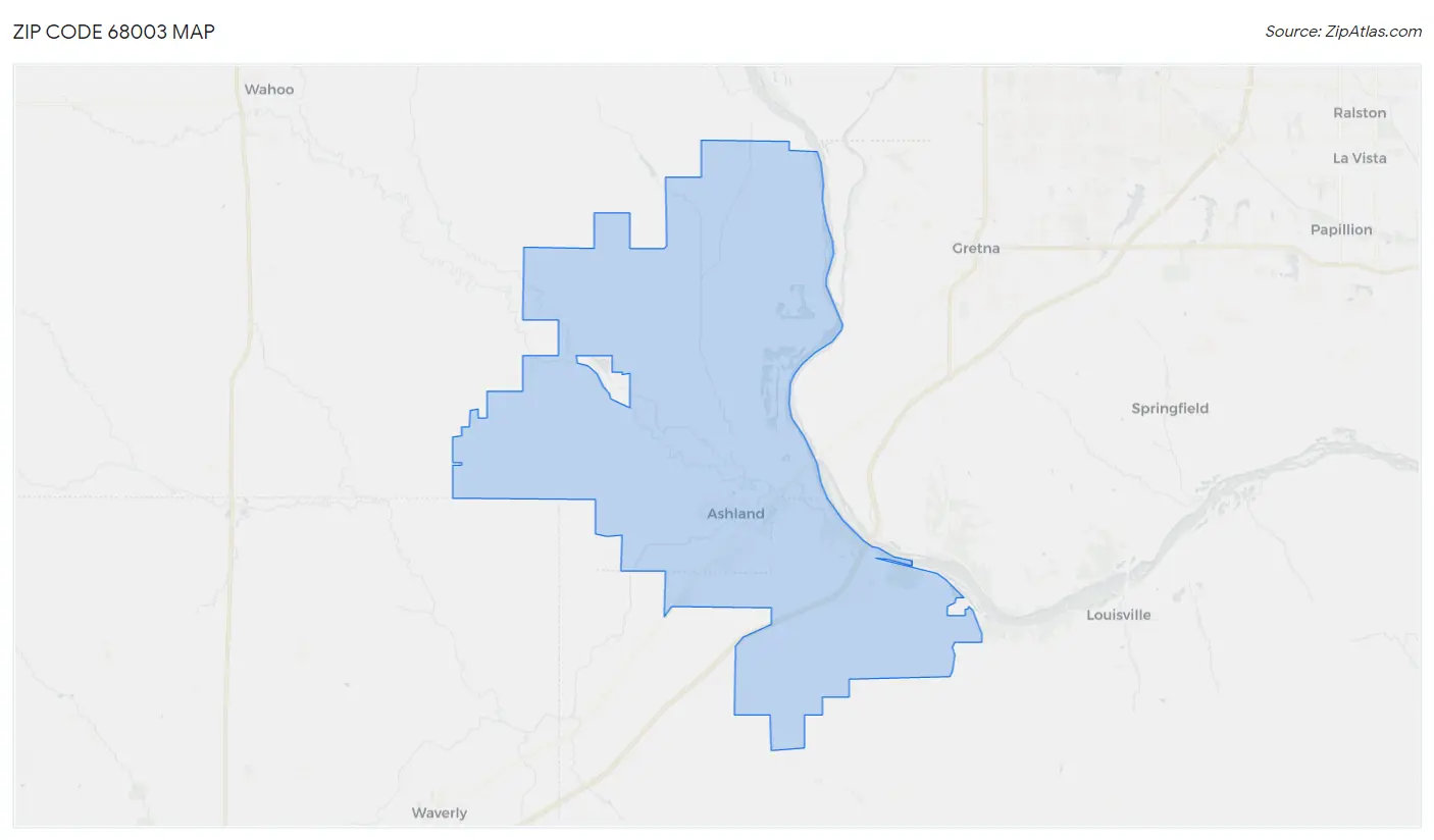 Zip Code 68003 Map