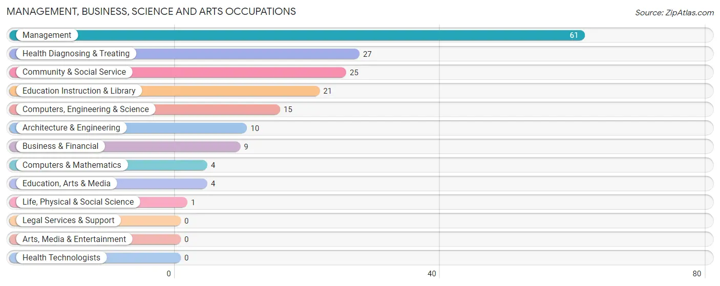 Management, Business, Science and Arts Occupations in Zip Code 68029