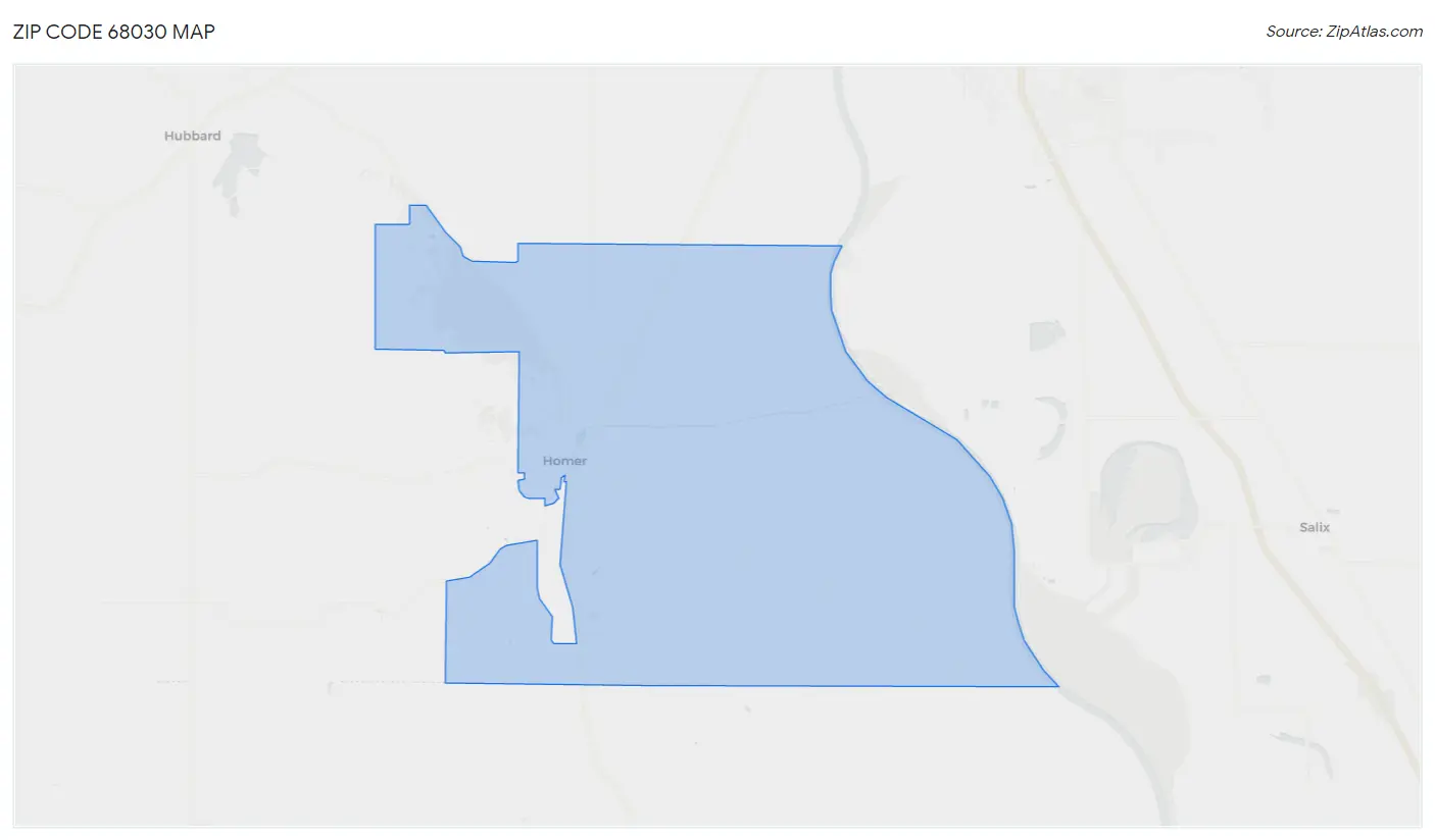 Zip Code 68030 Map