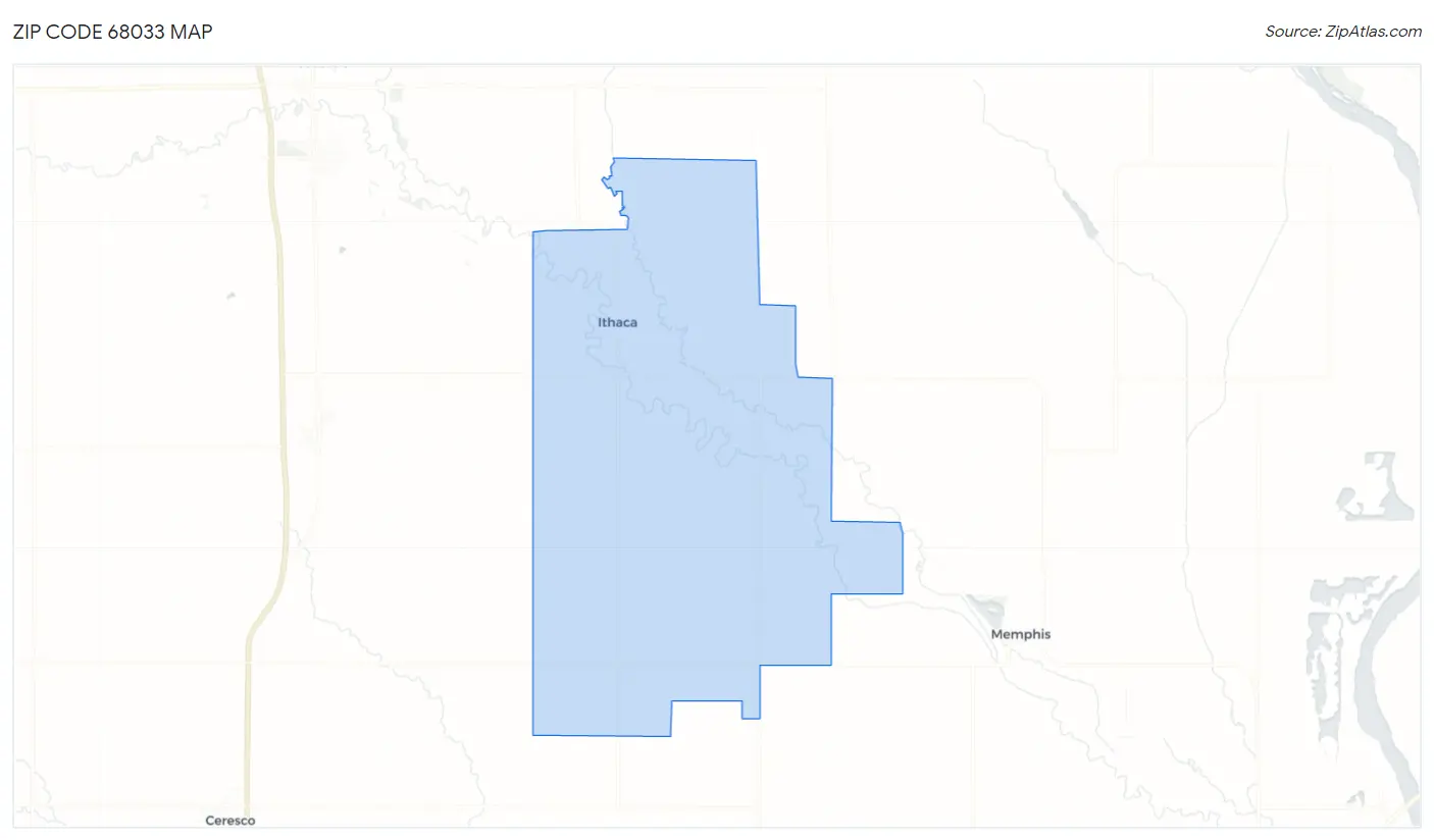 Zip Code 68033 Map