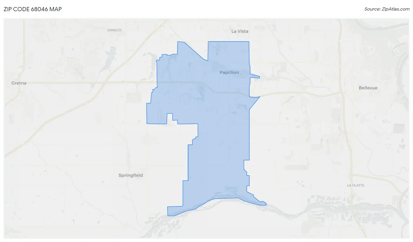 Zip Code 68046 Map