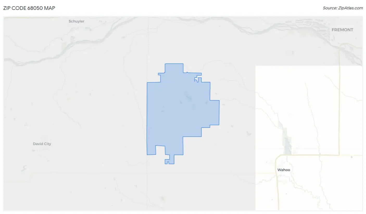 Zip Code 68050 Map