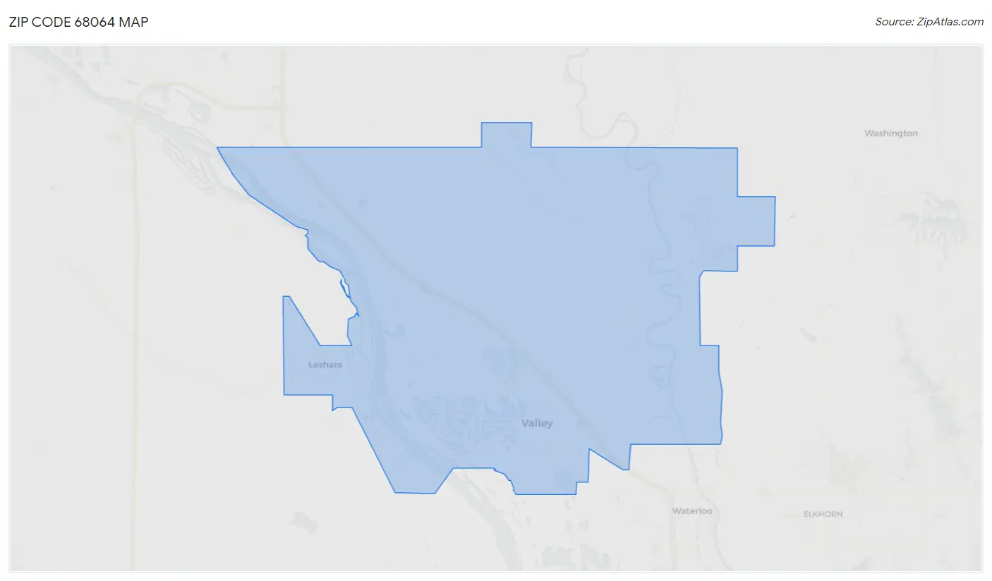 Zip Code 68064 Map