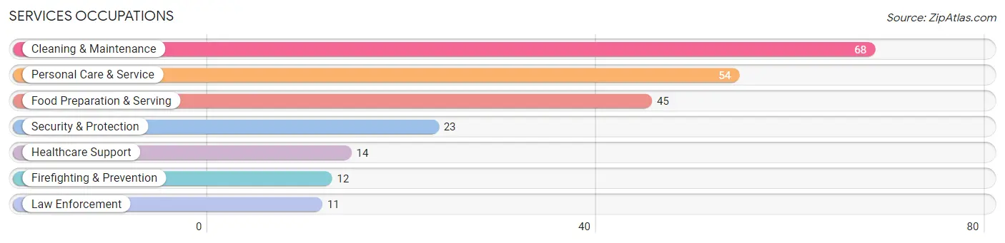 Services Occupations in Zip Code 68064