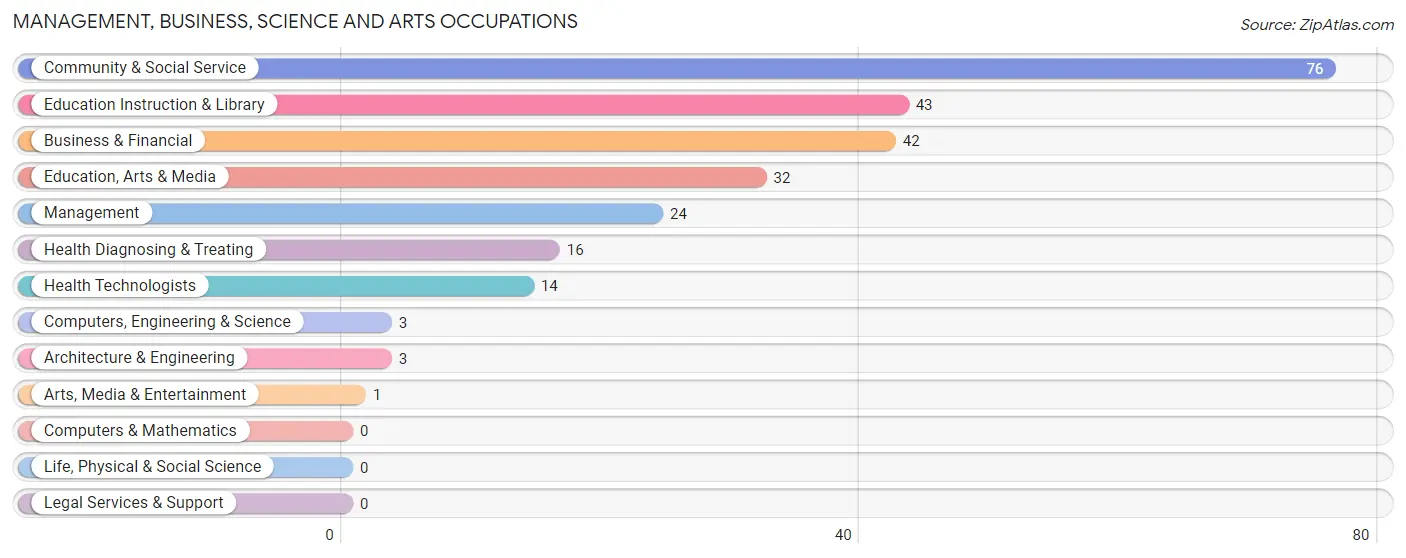 Management, Business, Science and Arts Occupations in Zip Code 68067