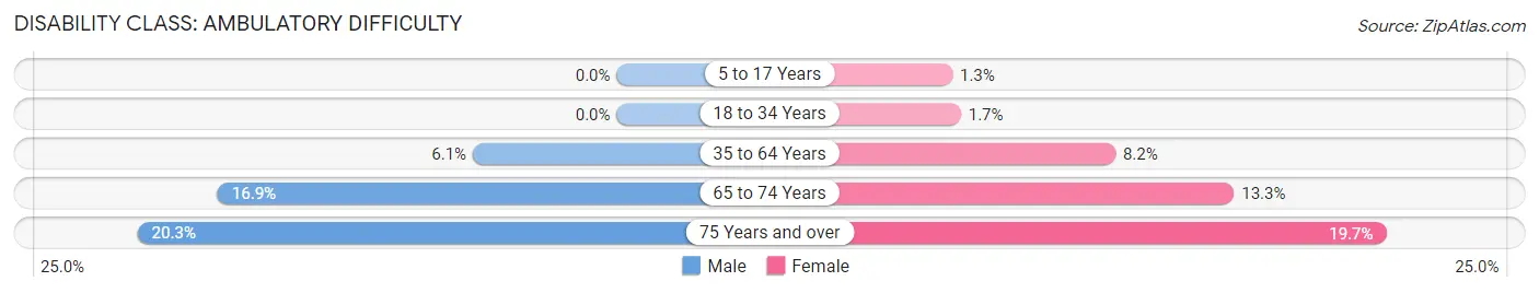 Disability in Zip Code 68134: <span>Ambulatory Difficulty</span>