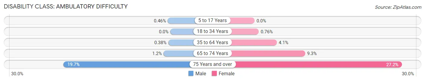 Disability in Zip Code 68135: <span>Ambulatory Difficulty</span>