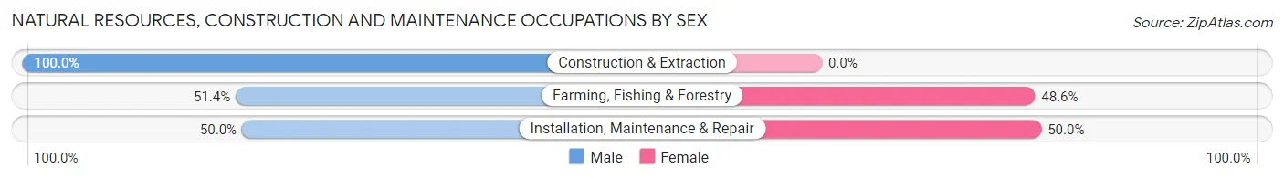 Natural Resources, Construction and Maintenance Occupations by Sex in Zip Code 68316
