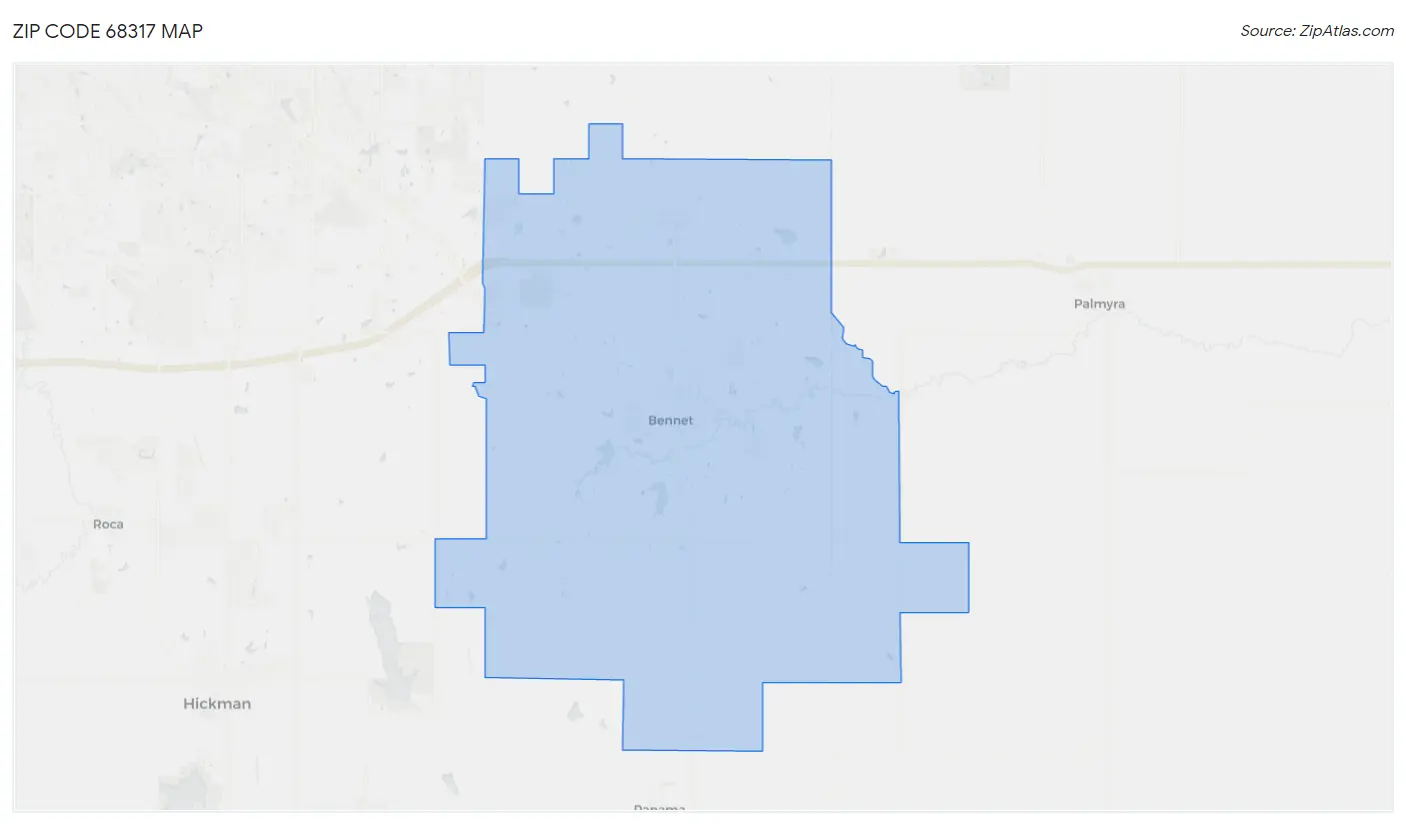 Zip Code 68317 Map