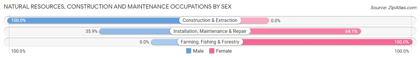 Natural Resources, Construction and Maintenance Occupations by Sex in Zip Code 68329