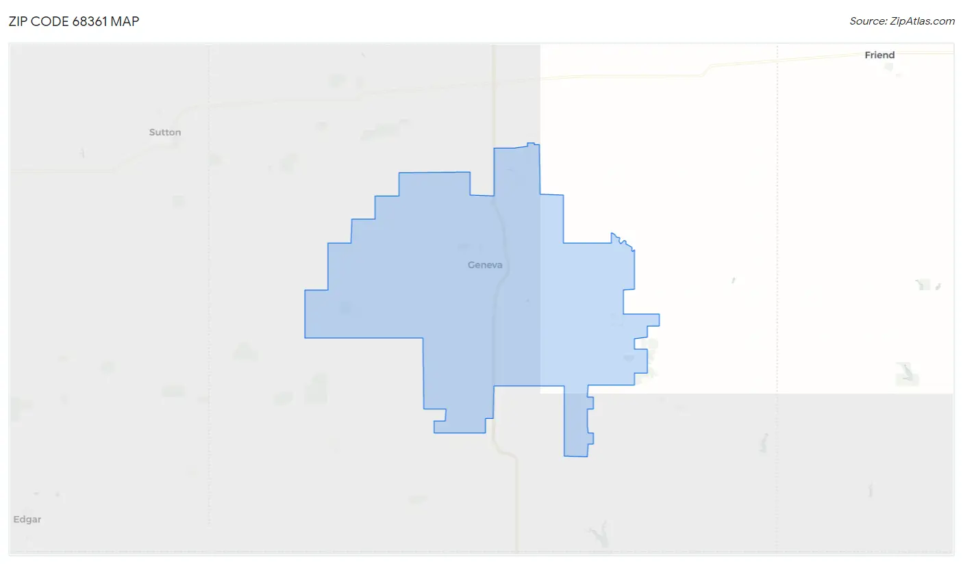 Zip Code 68361 Map