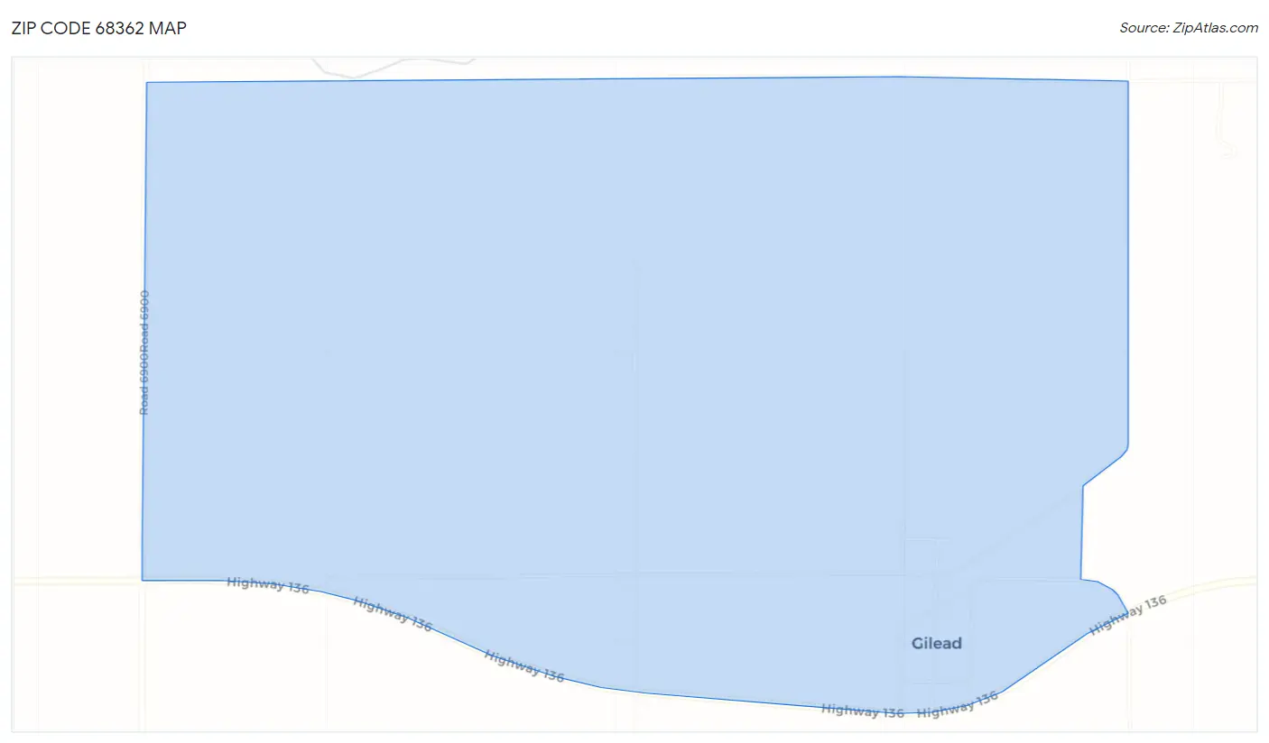 Zip Code 68362 Map