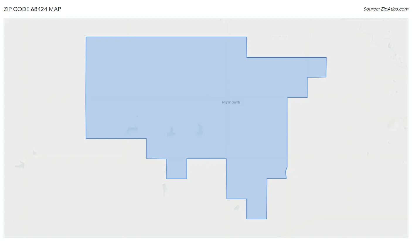 Zip Code 68424 Map