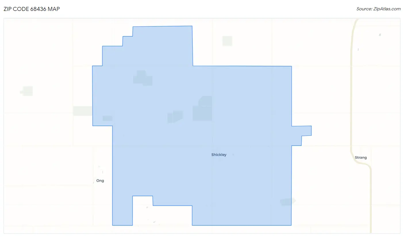 Zip Code 68436 Map