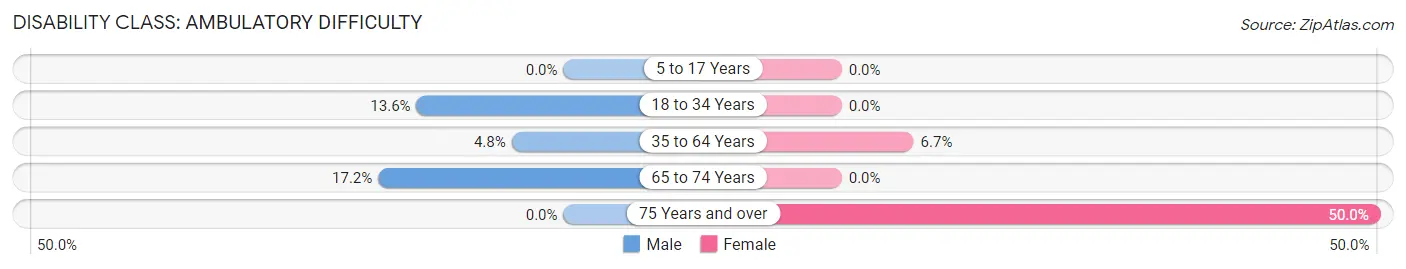 Disability in Zip Code 68447: <span>Ambulatory Difficulty</span>