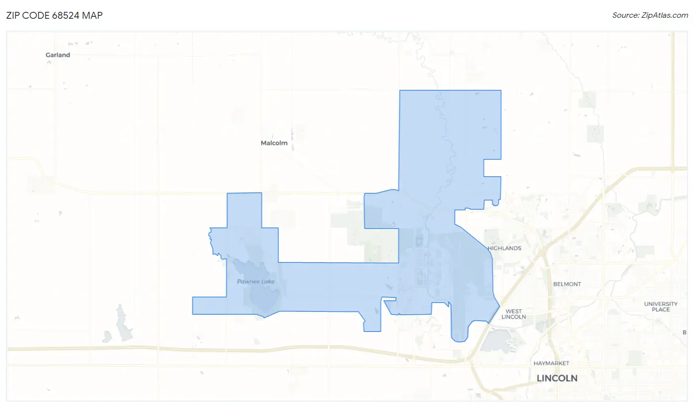 Zip Code 68524 Map