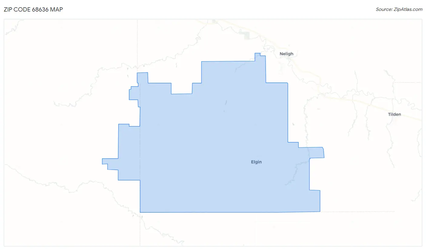 Zip Code 68636 Map