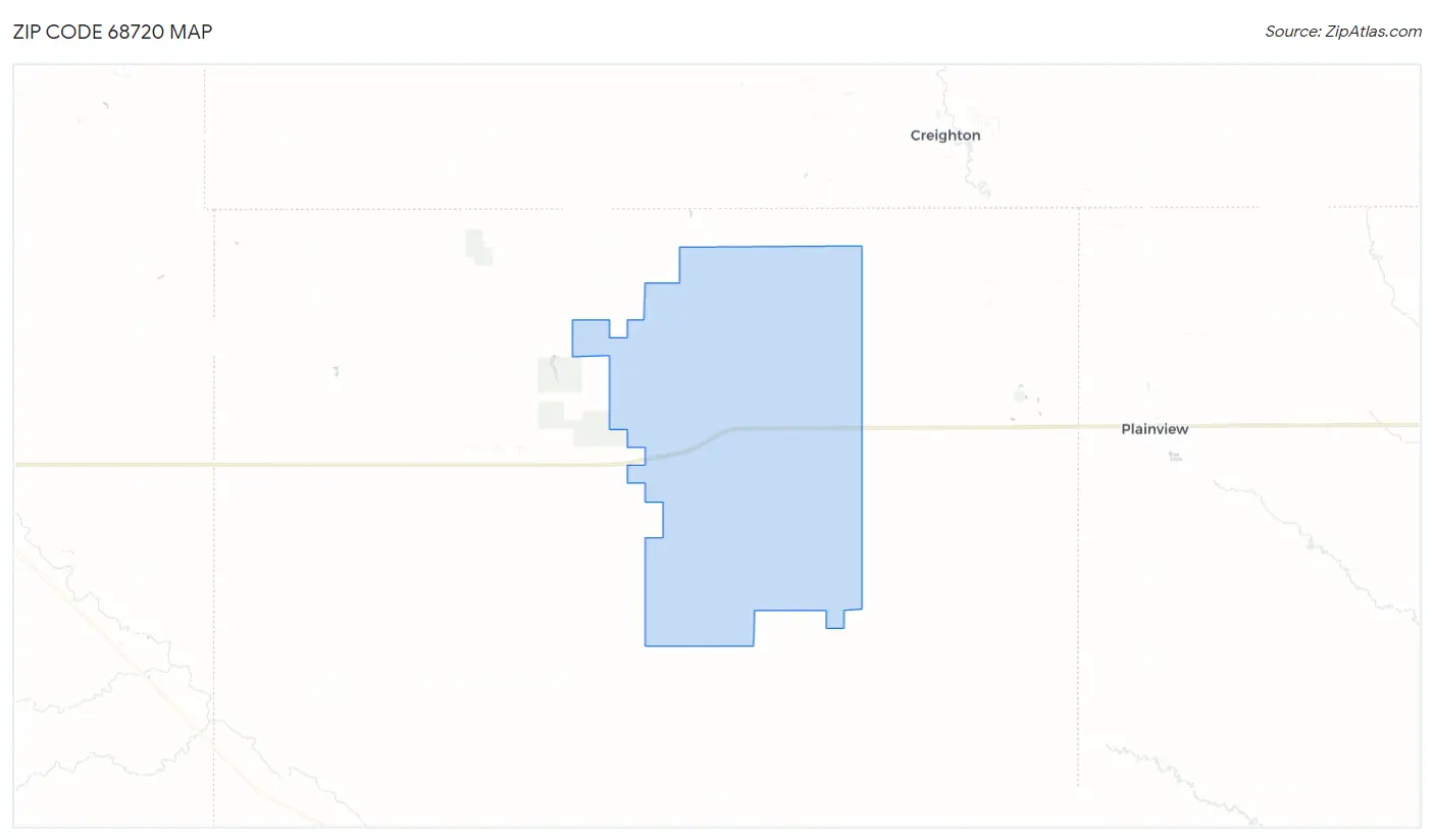 Zip Code 68720 Map