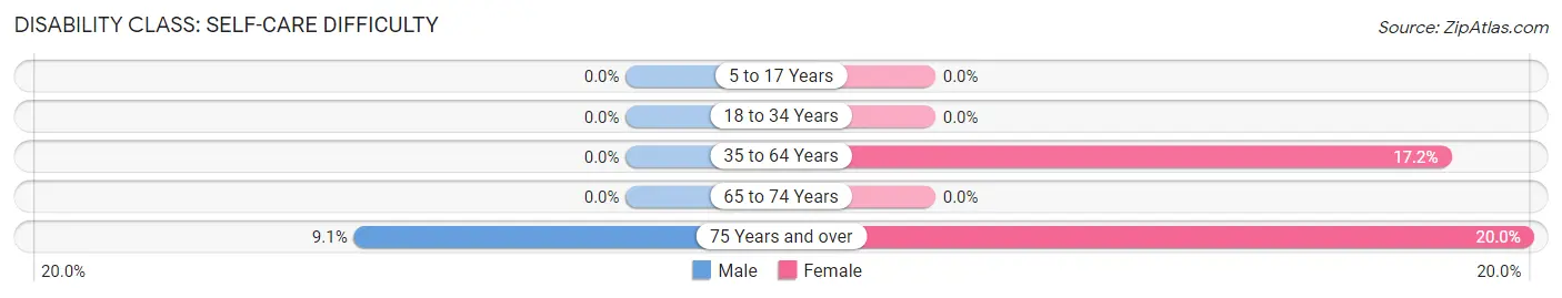 Disability in Zip Code 68720: <span>Self-Care Difficulty</span>