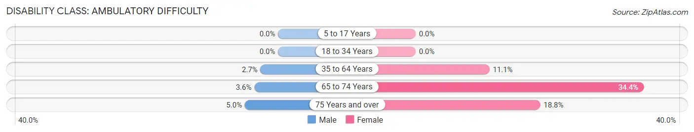 Disability in Zip Code 68743: <span>Ambulatory Difficulty</span>