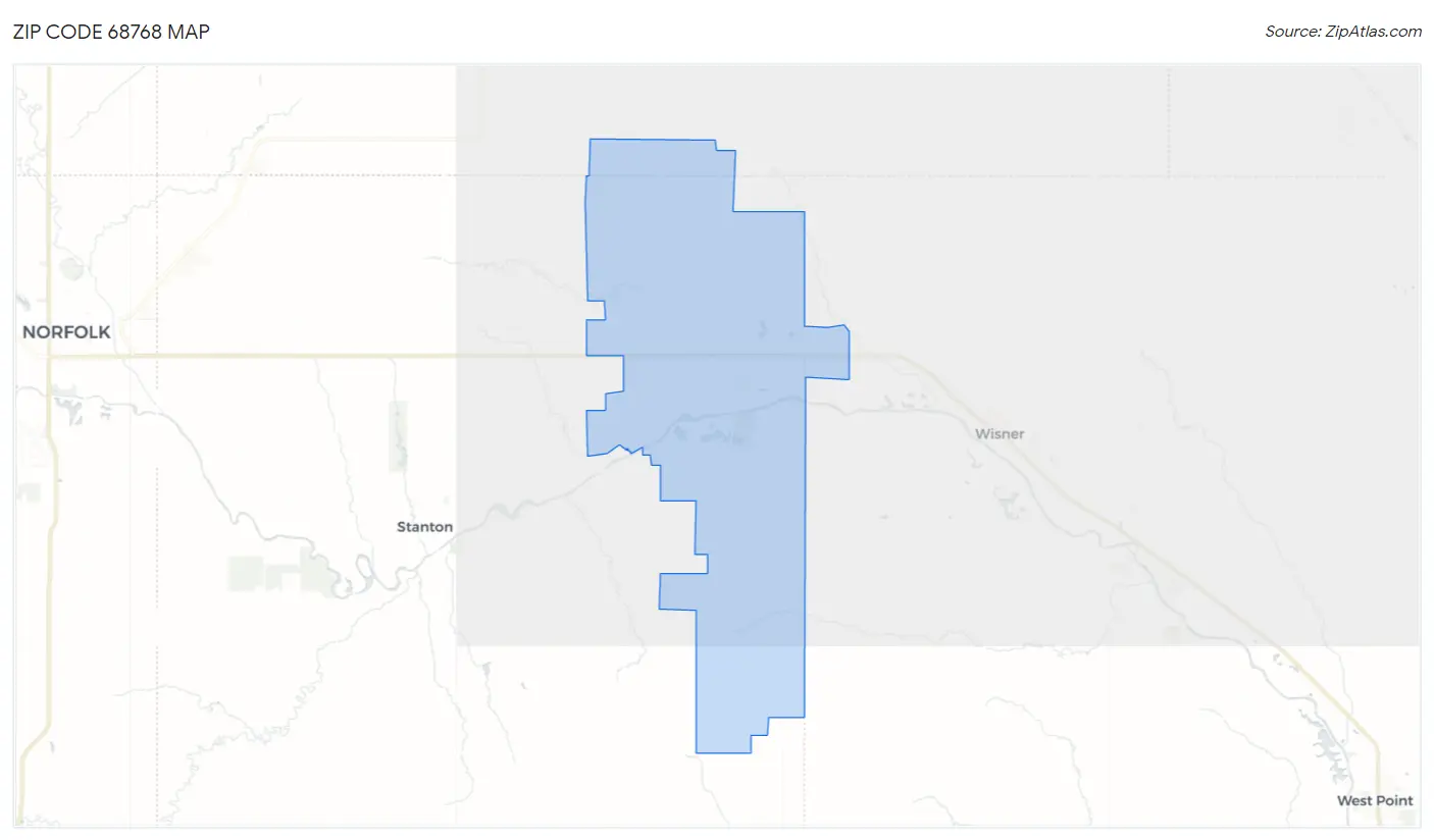 Zip Code 68768 Map