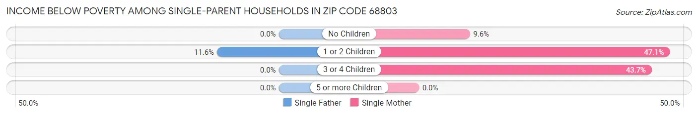 Income Below Poverty Among Single-Parent Households in Zip Code 68803