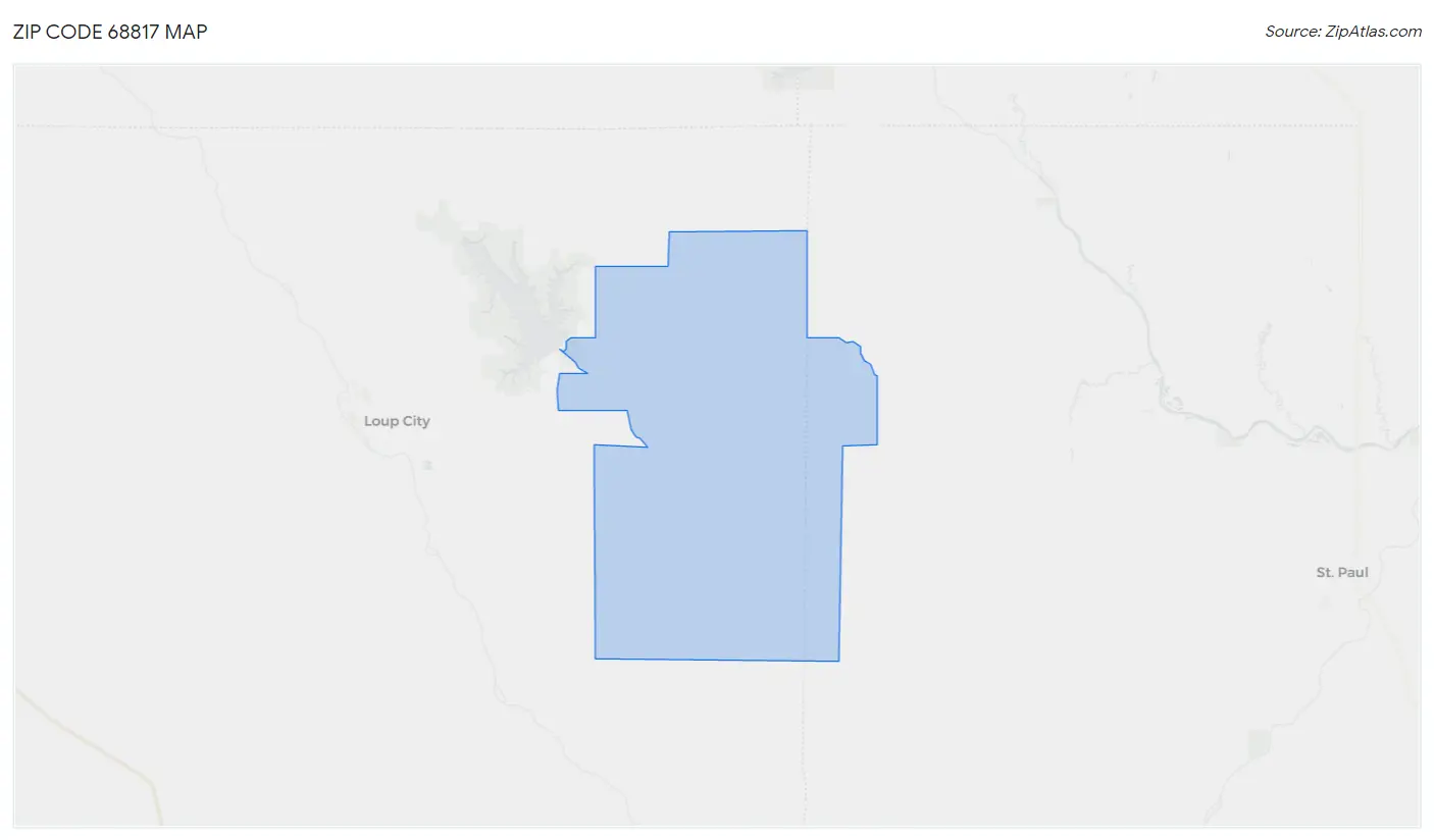 Zip Code 68817 Map