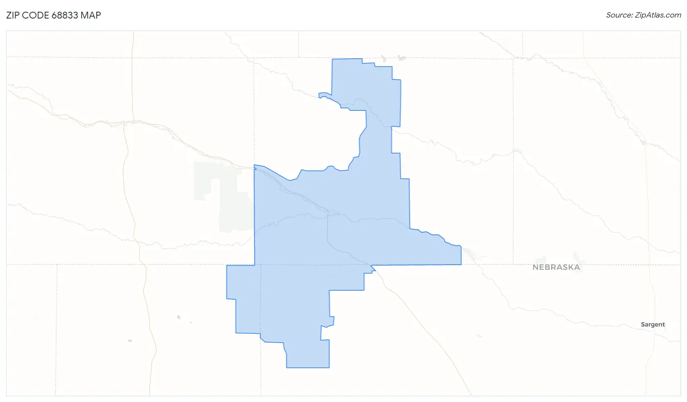 Zip Code 68833 Map