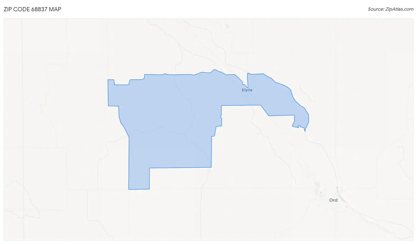 Zip Code 68837 Map