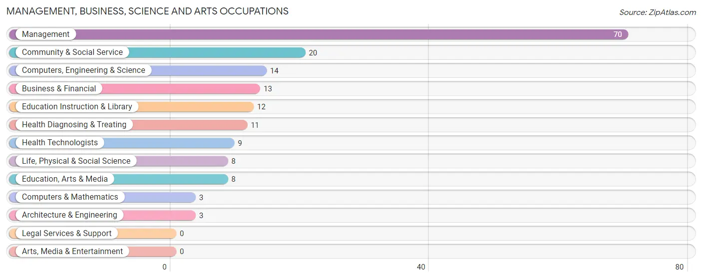 Management, Business, Science and Arts Occupations in Zip Code 68856