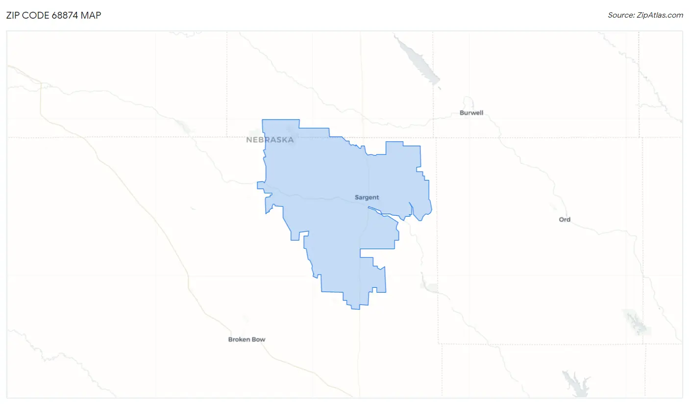 Zip Code 68874 Map