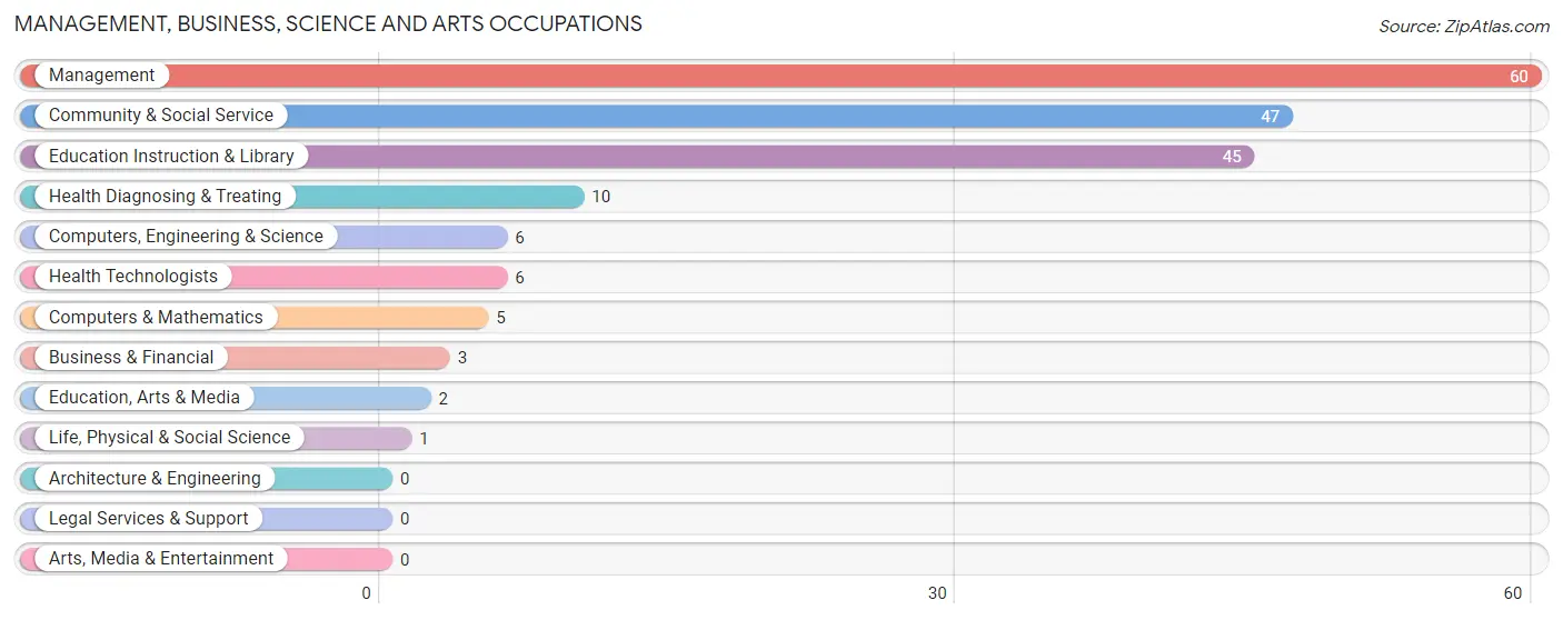 Management, Business, Science and Arts Occupations in Zip Code 68878