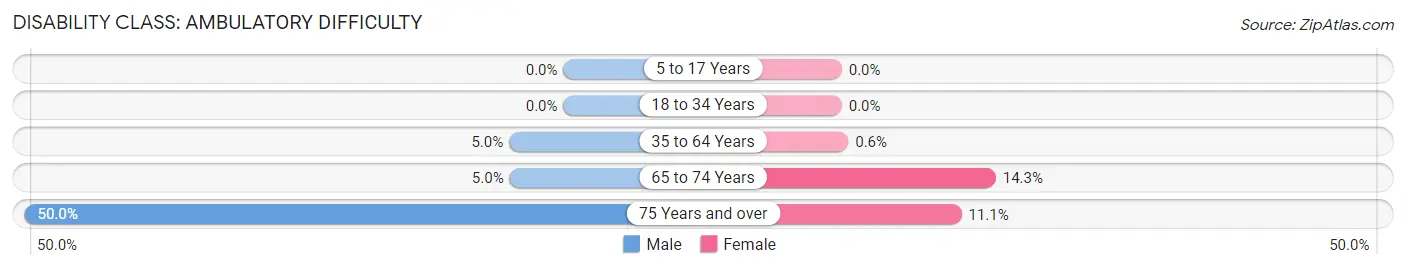 Disability in Zip Code 68941: <span>Ambulatory Difficulty</span>