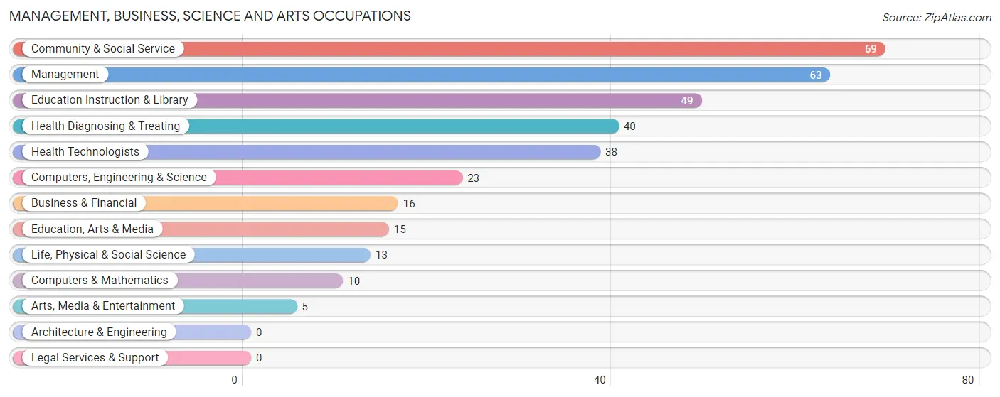 Management, Business, Science and Arts Occupations in Zip Code 69120