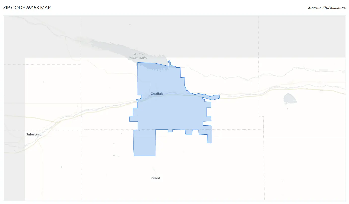 Zip Code 69153 Map