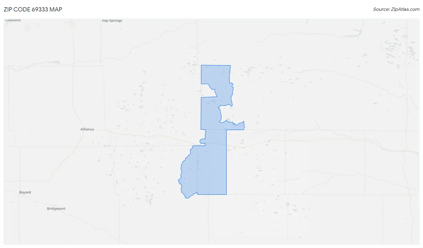 Zip Code 69333 Map