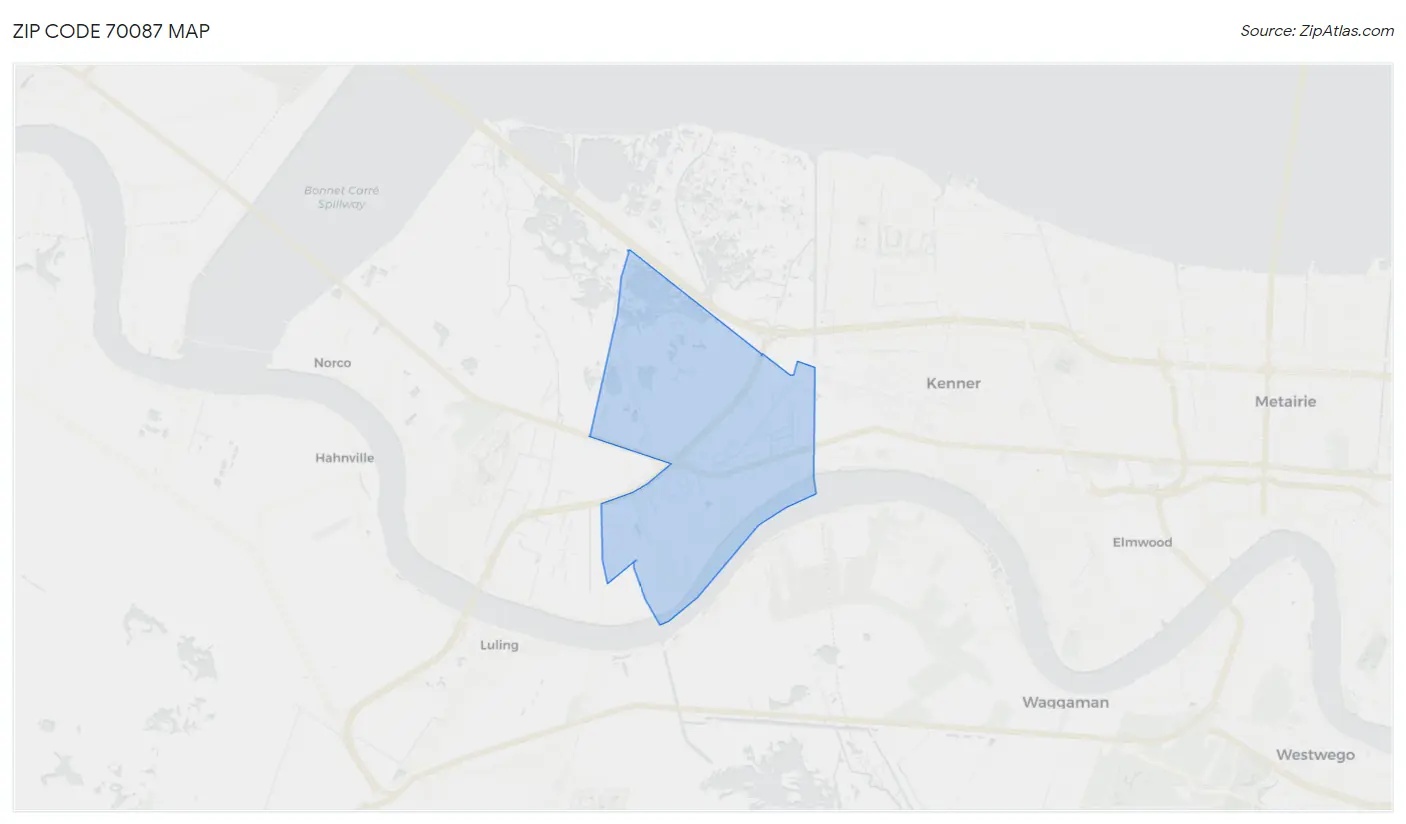 Zip Code 70087 Map