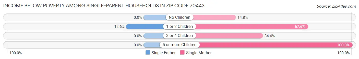 Income Below Poverty Among Single-Parent Households in Zip Code 70443
