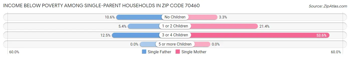 Income Below Poverty Among Single-Parent Households in Zip Code 70460