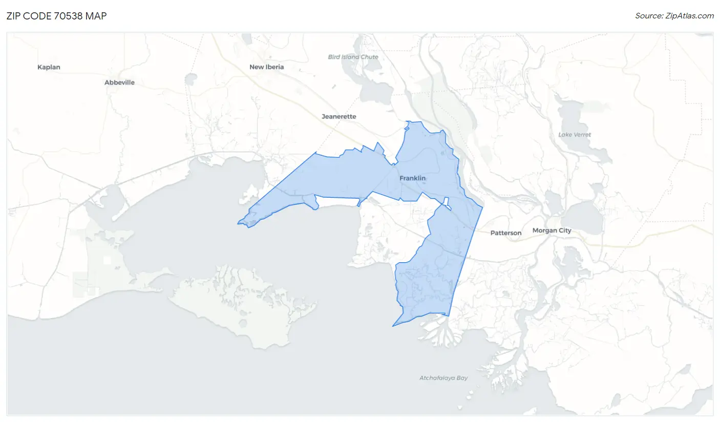 Zip Code 70538 Map