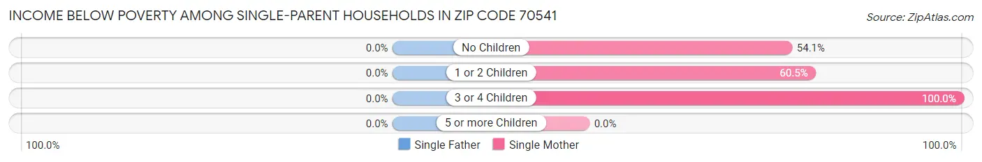 Income Below Poverty Among Single-Parent Households in Zip Code 70541