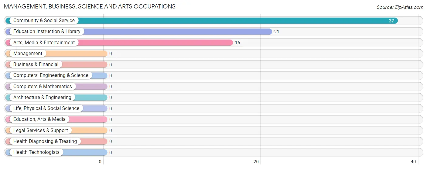 Management, Business, Science and Arts Occupations in Zip Code 70609