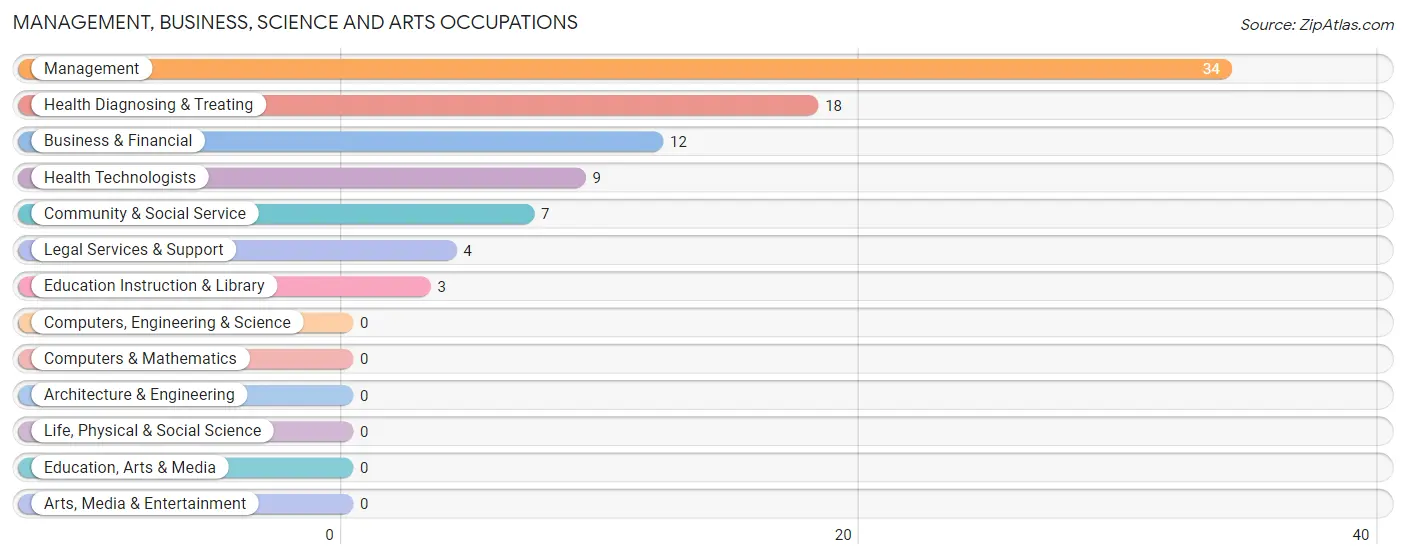 Management, Business, Science and Arts Occupations in Zip Code 70631