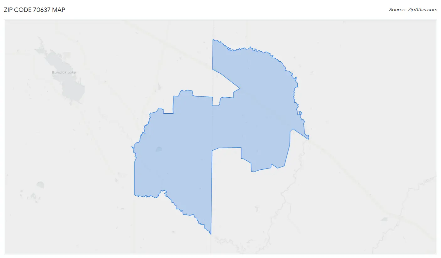 Zip Code 70637 Map