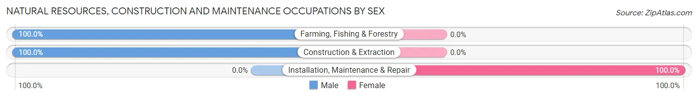 Natural Resources, Construction and Maintenance Occupations by Sex in Zip Code 70640