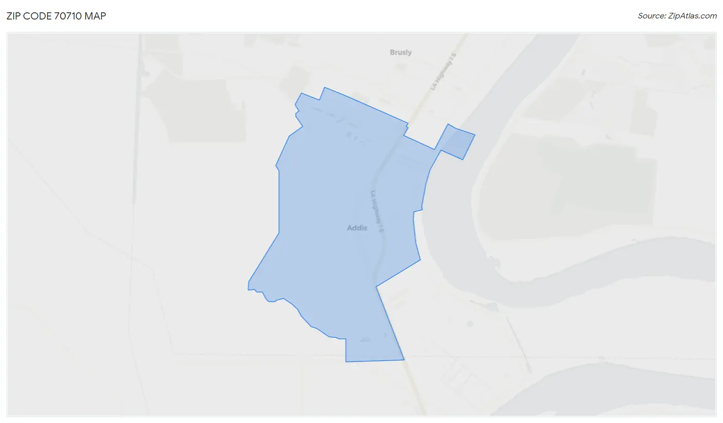 Zip Code 70710 Map