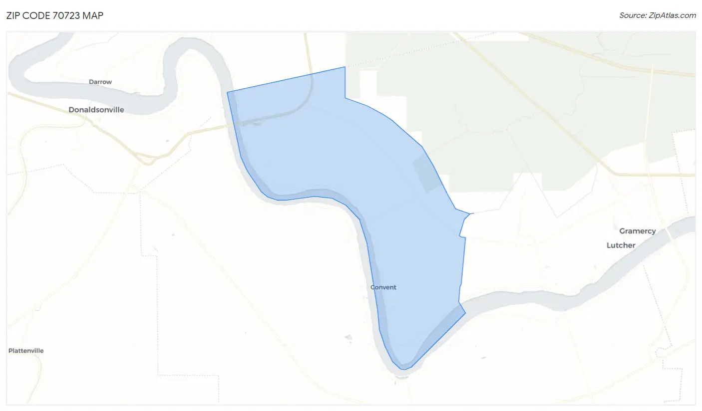 Zip Code 70723 Map