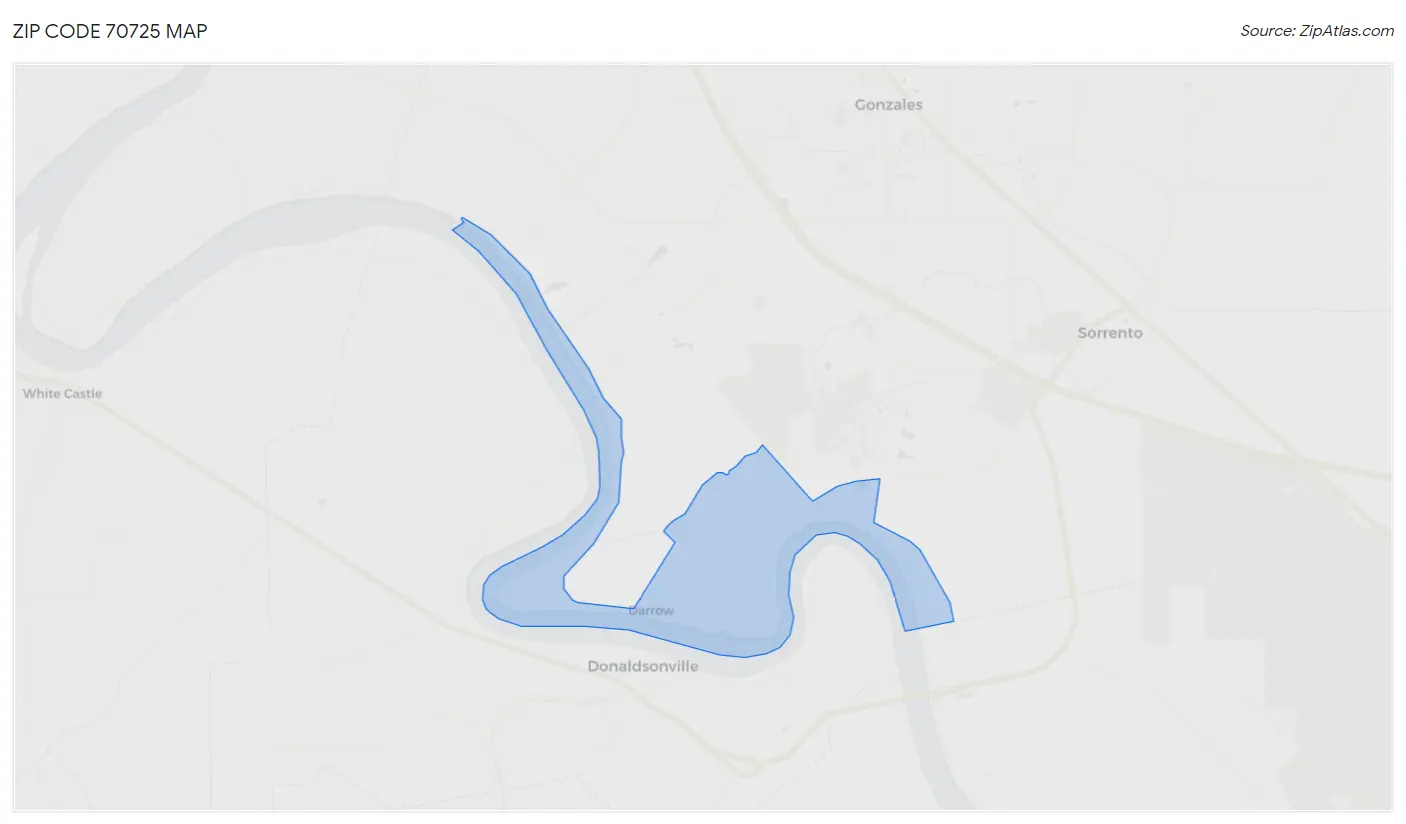 Zip Code 70725 Map