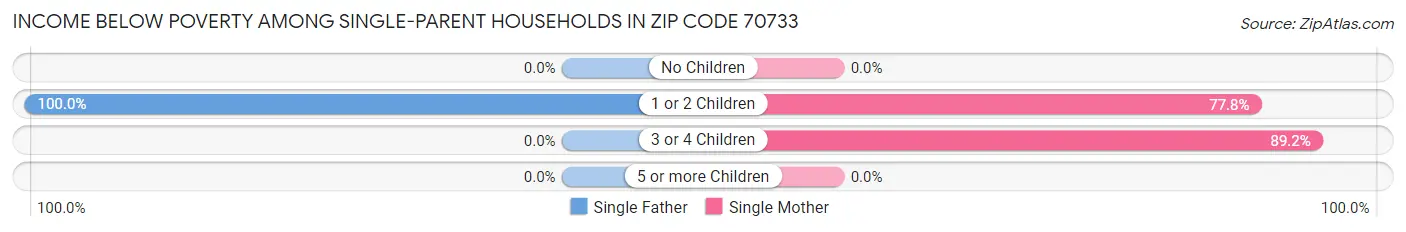 Income Below Poverty Among Single-Parent Households in Zip Code 70733