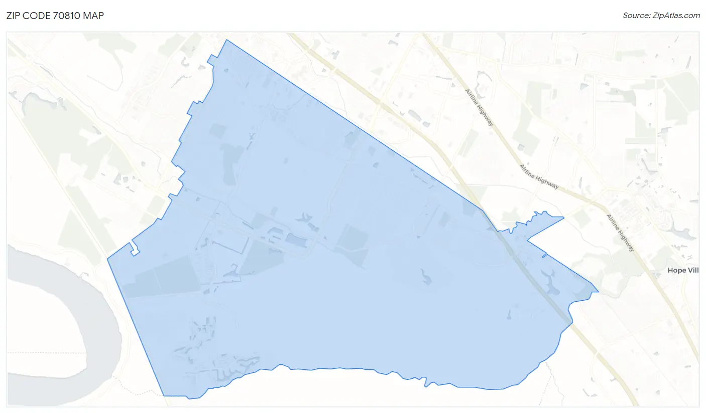 Zip Code 70810 Map